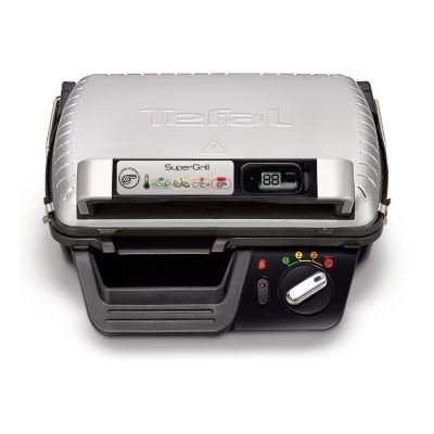 3. Grill Tefal GC451B12 (Tradycyjny z rusztem; 2000W; kolor srebrny)