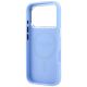 7. Etui Guess Grained Triangle Logo MagSafe na iPhone 18 Pro Max / 17 Pro Max - niebieskie
