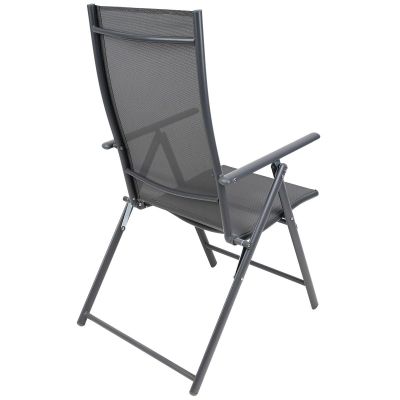 7. KRZESŁO OGRODOWE 57x68x106CM  2xTEXTLINE 7-POZYCYJNE KPL.2SZT