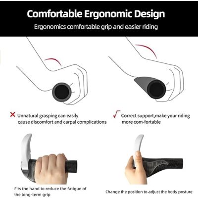 Zestaw uchwytów rowerowych Rockbros BT1007W z rogami - biały