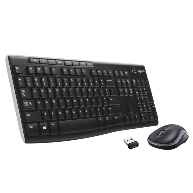11. Klawiatura membranowa Logitech MK270 920-004508 (USB (Radio 2.4 GHz); kolor czarny)