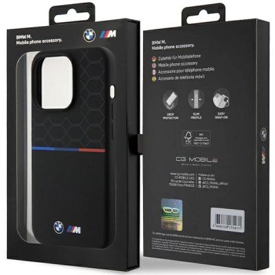 8. Etui BMW M Silicone Pattern MagSafe na iPhone 15 Pro - czarne