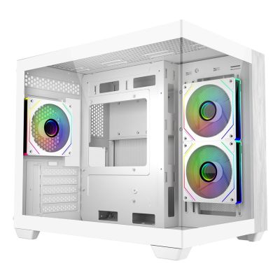 Cooler Master Elite 481 Wood Mini Tower Biały