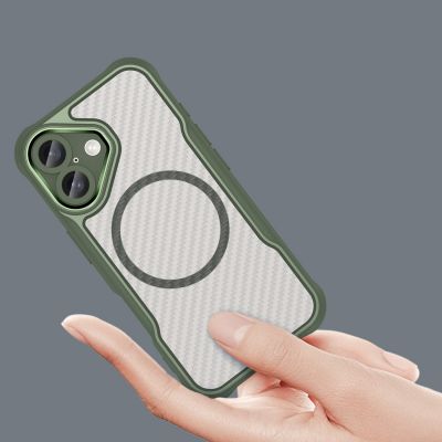 5. Etui silikonowe Leading Series MagSafe do iPhone 16 Plus - zielone