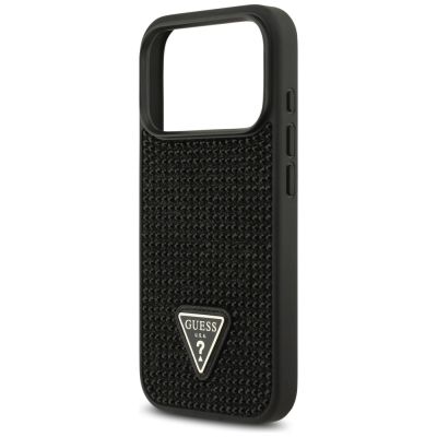 6. Etui Guess Rhinestone Triangle Logo na iPhone 17 Pro - czarne