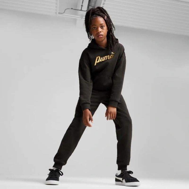 2. Puma spodnie sportowe dresowe dziecięce ESS+ Script dla dziewczynki