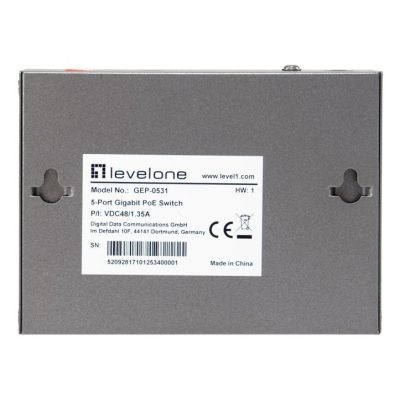 2. LevelOne PoE+Switch 3xGE PoE/1xHi-PoE 60W unmanaged Plastik