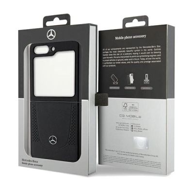 8. Etui Mercedes Leather Urban na Samsung Galaxy Z Flip 5 - czarne