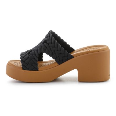 4. Klapki Crocs Brooklyn Woven Slide Heel W 209979-001