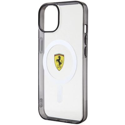 6. Etui Ferrari Outline MagSafe na iPhone 14 Plus - przezroczyste