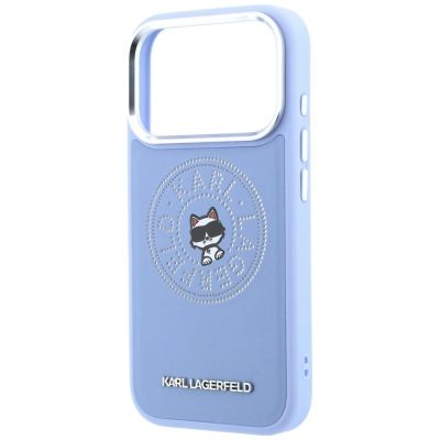 6. Etui Karl Lagerfeld Point & Choupette Sketch MagSafe na iPhone 18 Pro Max / 17 Pro Max - niebieskie