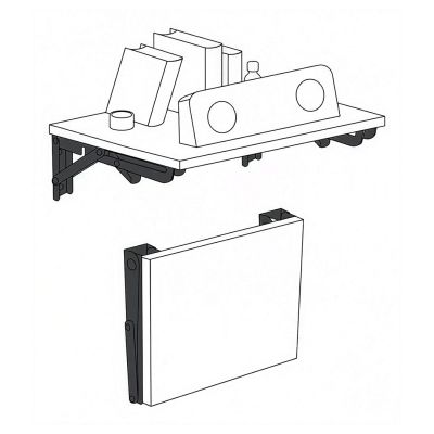 4. MACLEAN UCHWYT SKŁADANY POD PÓŁKĘ ŚCIENNĄ UCHWYT SKŁADANY PÓŁKI ŚCIENNEJ MACLEAN, MIN 350MM, MAX 700MM, MAX 50KG, 2 SZTUKI, M