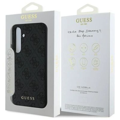 8. Guess GUHCS24FEG4GFGR S24 FE S721         szary/grey hardcase 4G Metal Gold Logo