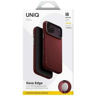 11. Etui UNIQ Keva EDGE Magclick Charging na iPhone 18 Pro Max / 17 Pro Max - czerwone