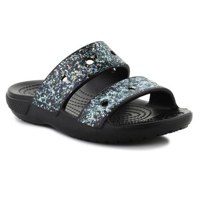 6. Klapki Crocs Classic Glitter Sandal Jr 207788-0C4