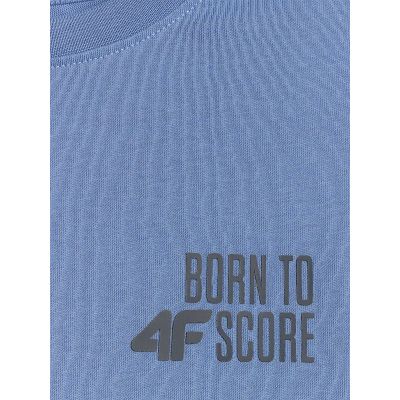 5. T-shirt loose z nadrukiem chłopięcy 4F 4FJRSS26TTSHM4277-32S