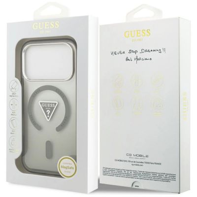 8. Etui Guess IML Gradient Triangle Logo MagSafe na iPhone 17 Pro - zielone