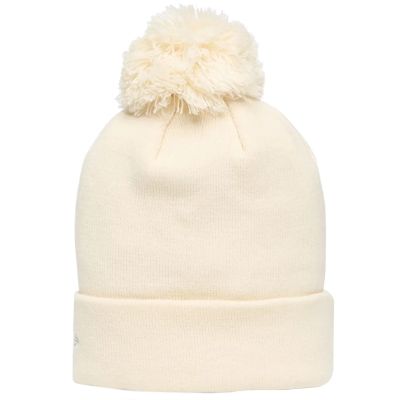2. New Era Wmns Metallic Bobble Beanie New York Yankees Hat 60691357 Beżowe One size