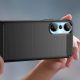 5. Carbon Case etui do Infinix Hot 20 elastyczny silikonowy karbonowy pokrowiec czarne