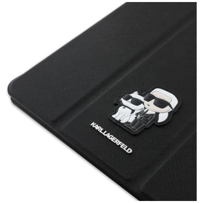7. Etui Karl Lagerfeld Saffiano Magnetic Karl & Choupette na iPad Air 11" 2024 Book Cover - czarne