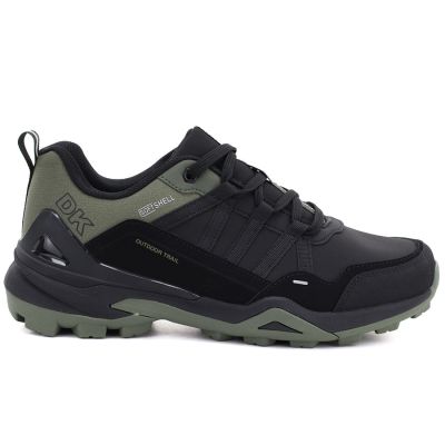 2. Wodoodporne półbuty trekkingowe męskie nadwymiar softshell czarne DK 17920