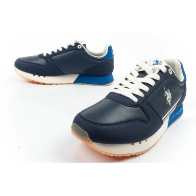8. U.S Polo Assn buty sportowe sneakersy męskie modne wygodne niebieskie