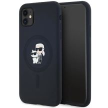 Etui Karl Lagerfeld Silicone Karl&Choupette MagSafe na iPhone 11 / Xr - czarne