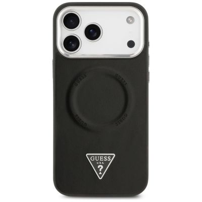 3. Etui Guess Triangle Logo MagSafe na iPhone 17 Pro Max - czarne