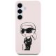 3. Etui Karl Lagerfeld Silicone Graffiti Ikonik Printed Logo MagSafe Samsung Galaxy S25 różowy