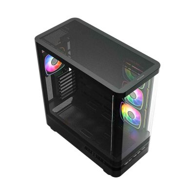 22. MODECOM OBUDOWA VOLCANO AQ 200 ARGB MIDI CZARNA