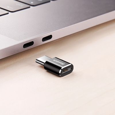 10. Adapter Baseus Mini przejściówka z micro USB na USB-C - czarny