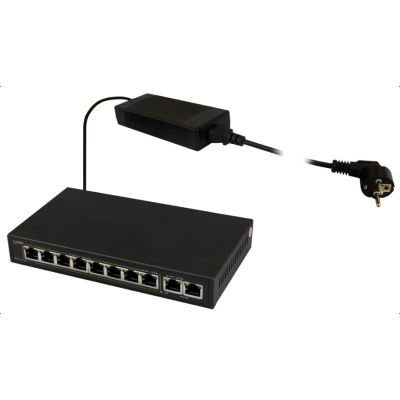 PULSAR SG108 łącza sieciowe Gigabit Ethernet (10/100/1000) Obsługa PoE Czarny