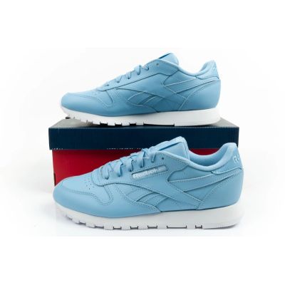 10. Reebok buty damskie sportowe Classic sneakersy błękitne modne skóra