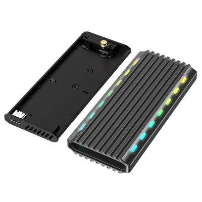 3. GEMBIRD OBUDOWA USB 3.1 NA DYSK M.2 NVME, RGB, ALUMINIOWA