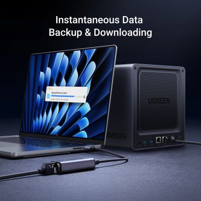 3. Adapter Ugreen CM648 USB-C do RJ45 Ethernet 2.5G - szary