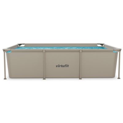 10. VIRTUFIT PROSTOKĄTNY BASEN 260 x 180 CM Z POMPĄ FILTRUJĄCĄ BEŻOWY