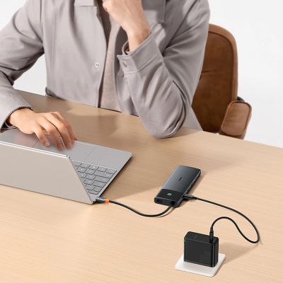 10. Hub USB-C Baseus Metal Gleam II 10w1 HDMI USB-A USB-C RJ45 SD/TF - szary
