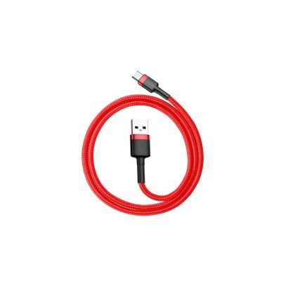 6. Kabel Baseus Cafule CATKLF-A09 (USB 2.0 - USB typu C ; 0,50m; kolor czerwony)
