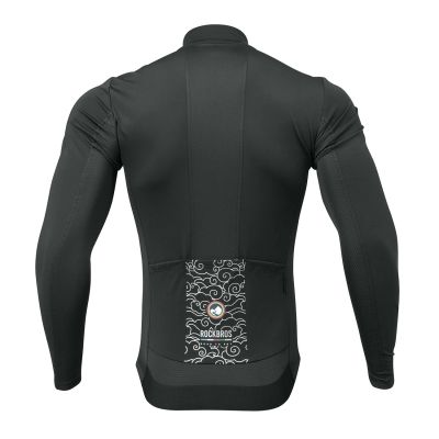 2. Bluza rowerowa Rockbros TLWT001 ROAD TO SKY wiatroszczelna ocieplana L - czarna