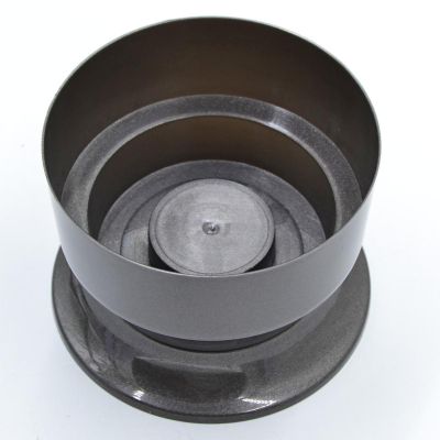 3. DONICZKA NAGROBNA NA KWIATY STABILNA DEKORACYJNA 15CM CZARNA