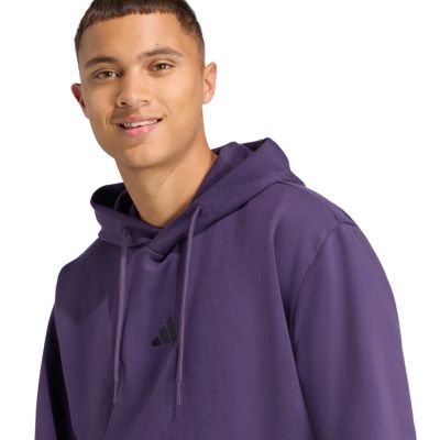 4. Bluza męska adidas Essentials Feelcozy fioletowa JX5661