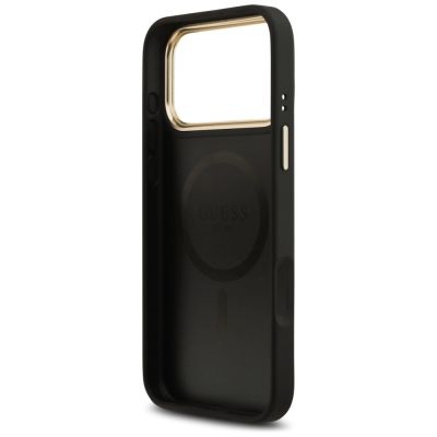 7. Etui Guess 4G Stripe MagSafe na iPhone 17 Pro Max - czarne