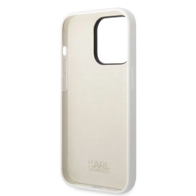 7. Etui Karl Lagerfeld Silicone Ikonik na iPhone 14 Pro - białe