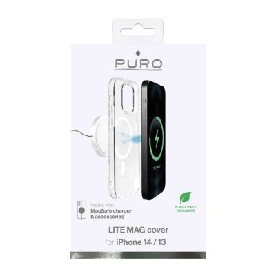 2. Etui silikonowe Puro Lite Mag MagSafe do iPhone 14 / 13 - przezroczyste