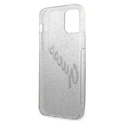 7. Etui Guess Glitter Gradient Script na iPhone 12 mini - złote