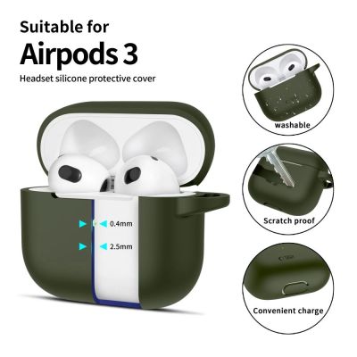 2. Etui Tech-Protect Silicone Hook na Apple AirPods 3 - zielone