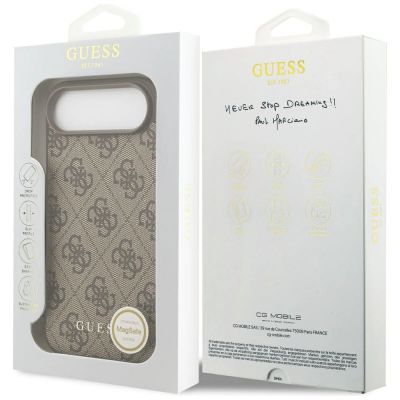 7. Etui Guess 4G Charms Collection MagSafe na iPhone Air - brązowe