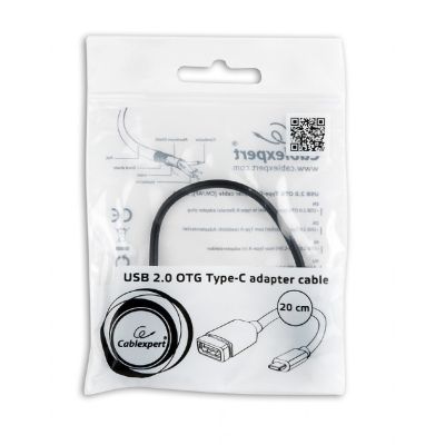 2. Kabel GEMBIRD A-OTG-CMAF2-01 (USB typu C M - USB 2.0 F; 0,20m; kolor czarny)