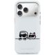 3. Etui Karl Lagerfeld IML Karl & Choupette Peekaboo Logo MagSafe na iPhone 17 Pro - białe