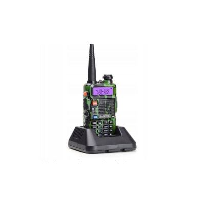 4. Krótkofalówka Baofeng UV-5R HTQ 1800mAh Camo, Radiotelefon Walkie Talkie Skaner Kamuflaż